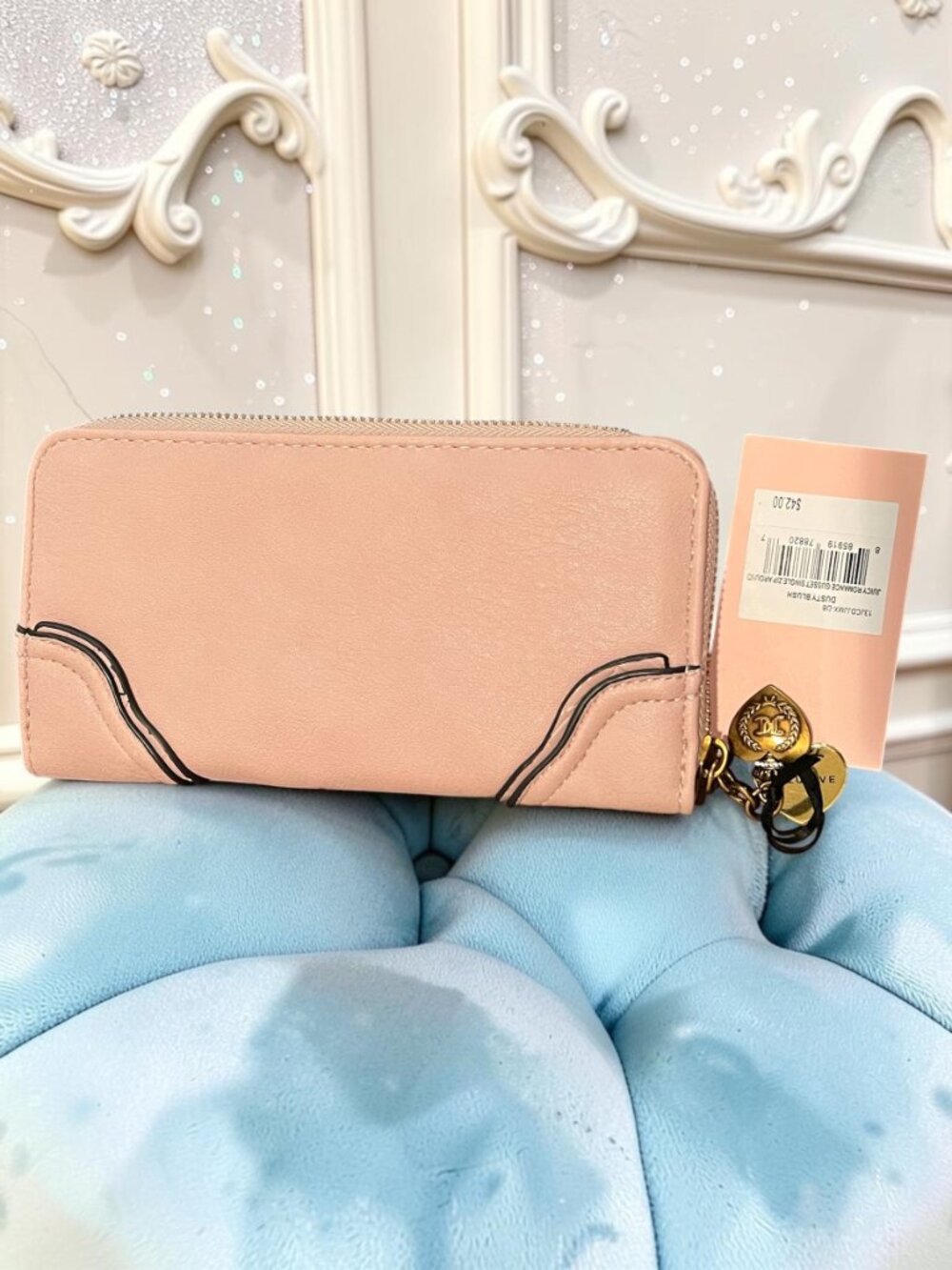 NWT Juicy Couture Juicy Romance Gusset Large Zip Wallet - Picture 9 of 9
